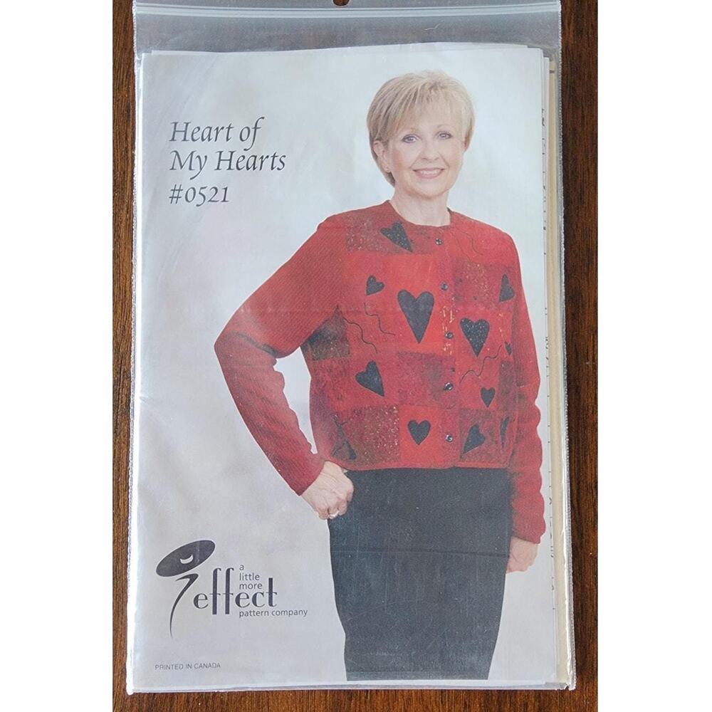 Heart of My Hearts - Quilting and Applique Jacket Pattern #0521 Uncut